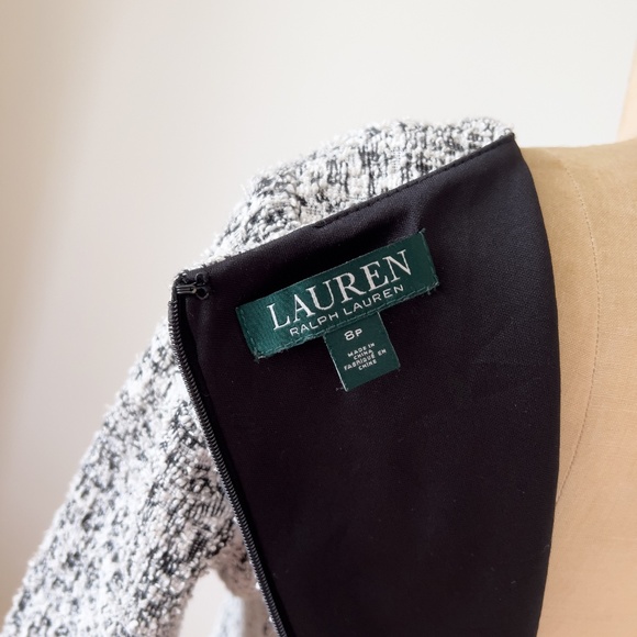 Ralph Lauren Hourglass Tweed Dress - Size 8P - Classic Office - Picture 5 of 11